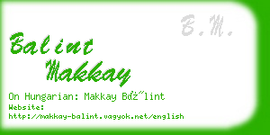 balint makkay business card